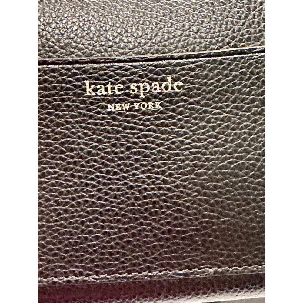 Kate Spade New York‎ Black Pebbled Leather Zip Wallet